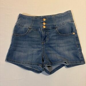 Guess Los Angeles High Rise Denim Shorts Size S 3 Button